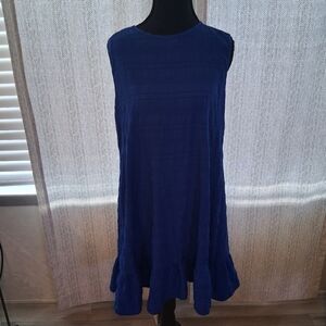 SHEIN Deep Blue Sleeveless Midi Dress Size Medium